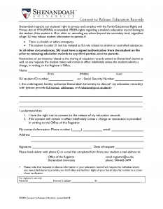 FERPA Consent to Release Form