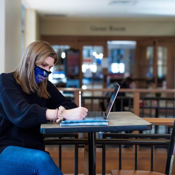Student Studying in Brandt Student Center