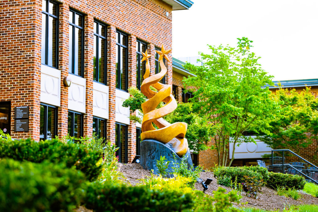 Star sculpture on campus