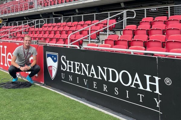 Shenandoah University student Patrick Maneval served as an intern with the Washington Spirit in 2022