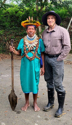 Dr. Jackson (right) with Delio Payaguaje, Siona shaman,Ecuadorian Amazon