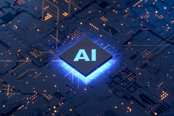 Stock photo featuring the letters AI, for artificial intelligence
