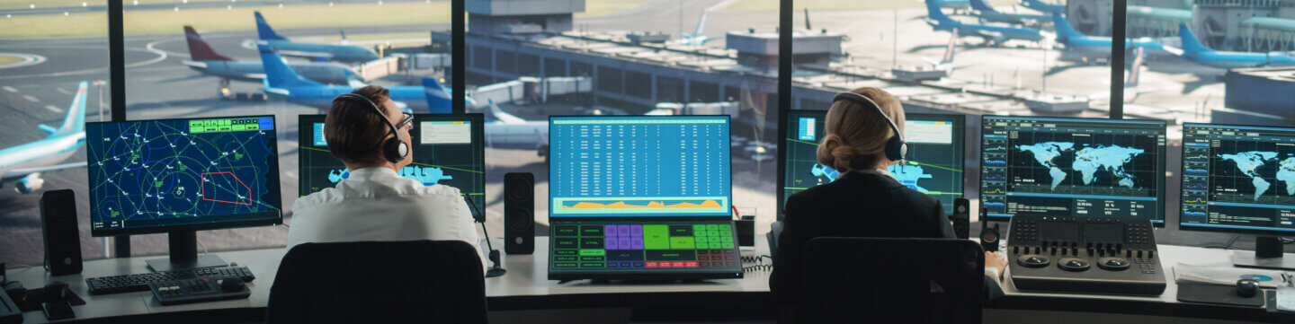 Air Traffic Controllers at airport