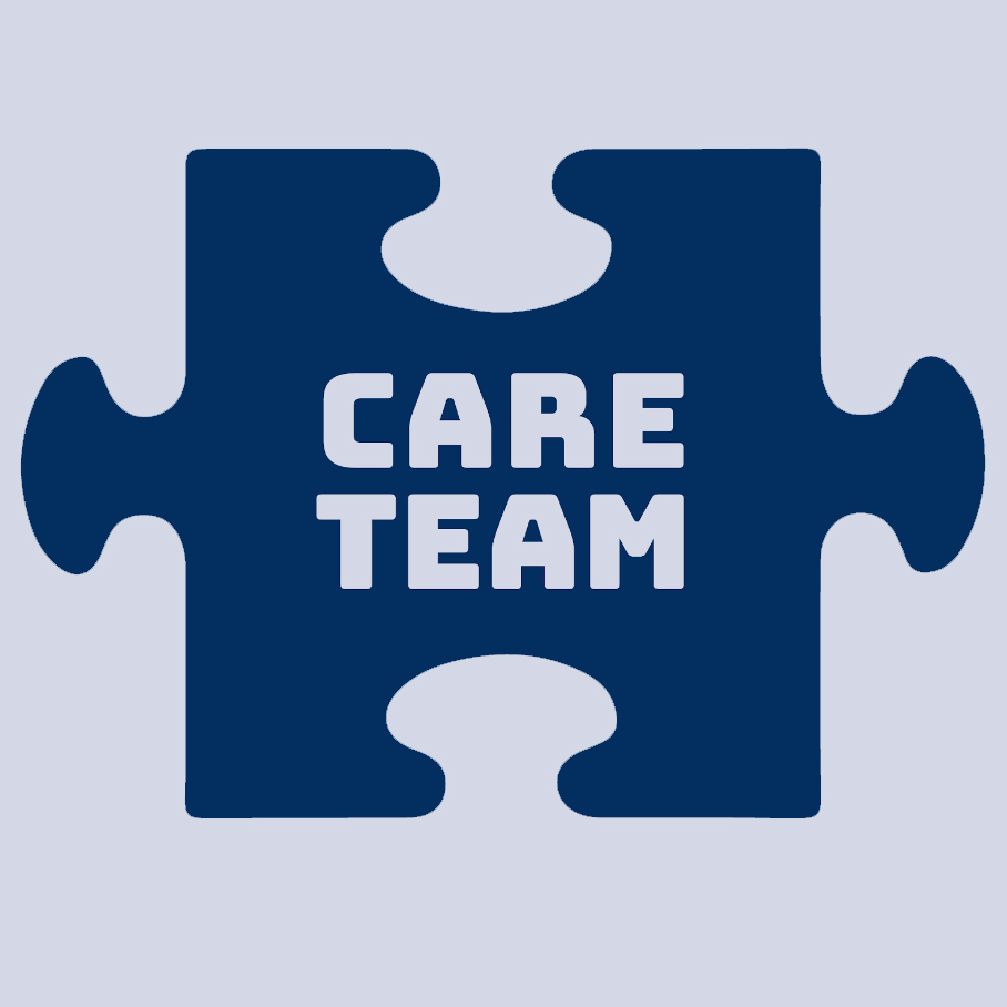 CARE TEAM text on puzzle piece image
