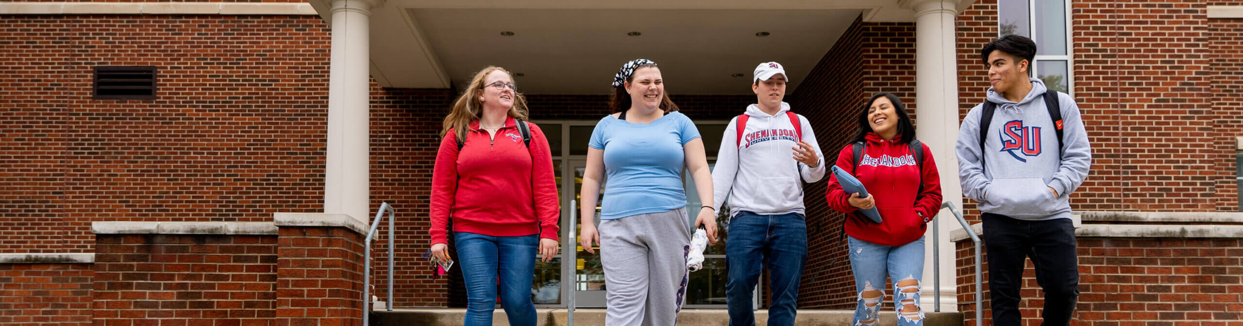 Students walking on campus
