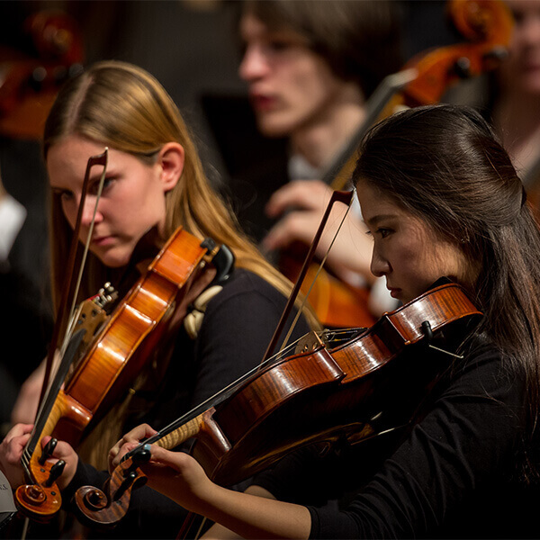 side by side violinist
