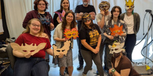Students create leather masks for opera