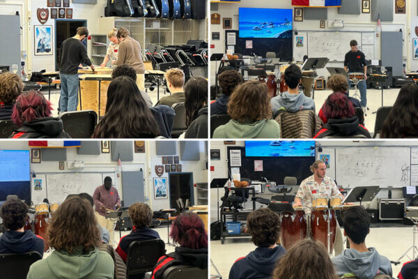 Percussion Ensemble Tours Area High Schools