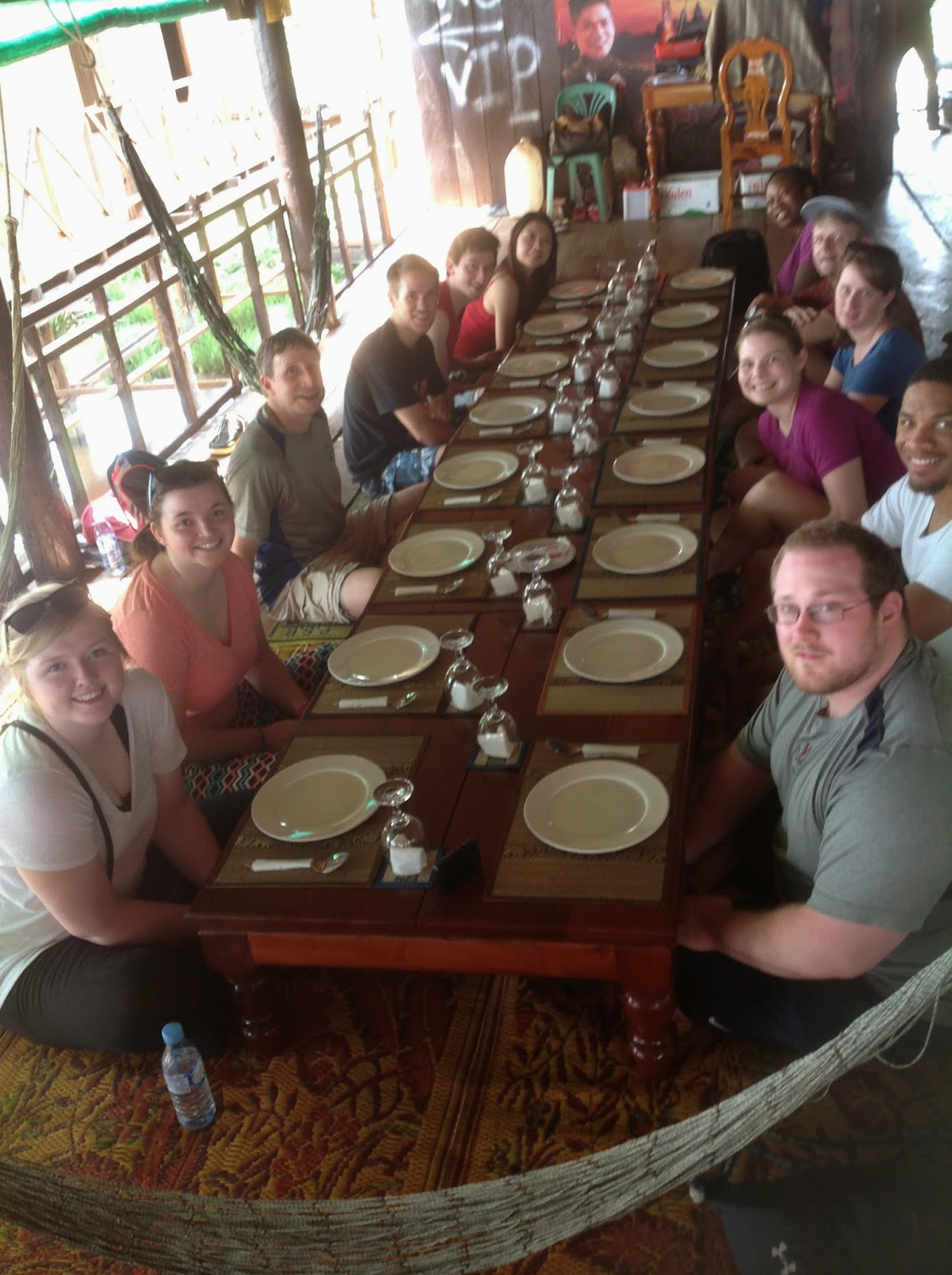 Cambodia group assembles for meal