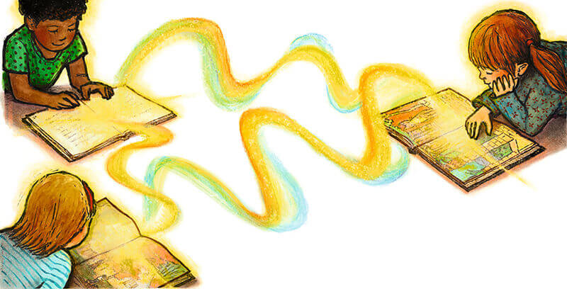 Images by Lauren Castillo from This Is a Story by John Schu