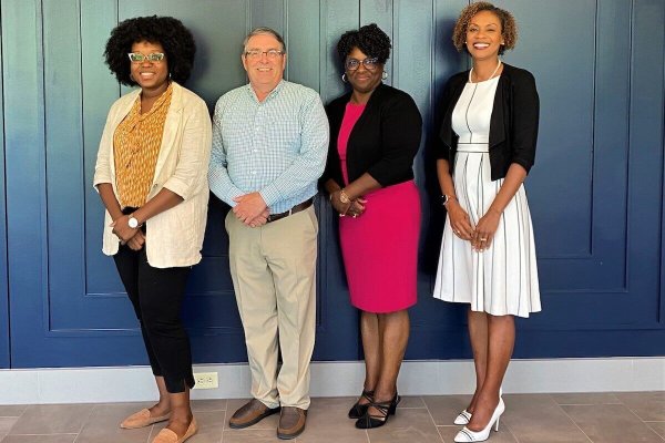 Samora C. Charles, PA-C, MSPAS, MPH, senior director of PAs of Color; Shenandoah Distinguished Professor of Physician Assistant Studies Tony Miller, M.Ed., PA-C; Donna Murray, DMSc., MS, PA-C, senior director of admissions for the Centralized Application Service for Physician Assistants/Physician Assistant Education Association; and Pangela Dawson, Ph.D., PA-C, director of Morehouse School of Medicine PA Program