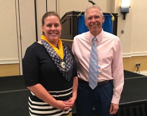 President of VAPA Amanda Collins, PA-C, (left) is pictured with award winner Philip O’Donnell, MD, FACP (right)