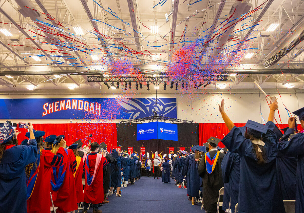 Commencement ceremony in Wilkins Athletic & Events Center