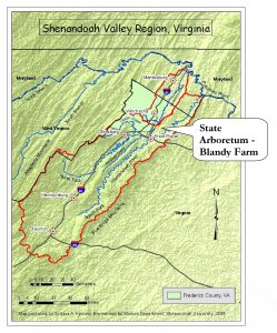 State Arboretum, Blandy Regional Map