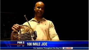 Fox 5 DC picture of Joe playing french horn