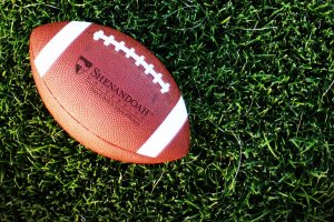 Football with Shenandoah logo