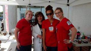 Photo of nursing students volunteering