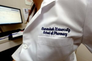 Shenandoah University Bernard J. Dunn School of Pharmacy lab coat