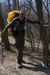 Shenandoah University Psychology Professor Rodney Bragdon hikes the Appalachian Trail