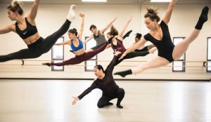 Ting-Yu Chen teaches a dance class at Shenandoah Conservatory.
