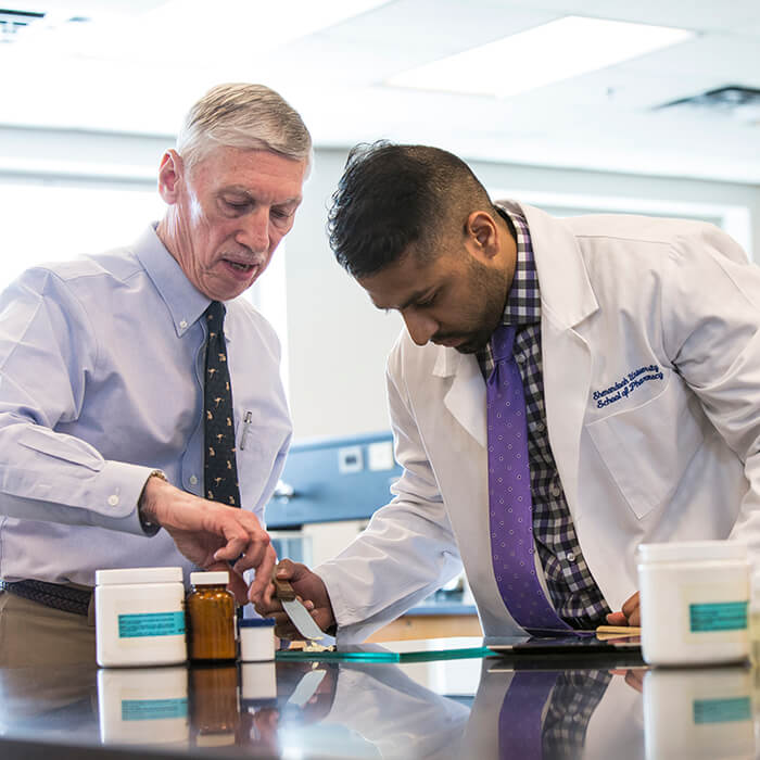 counting pills in the lab