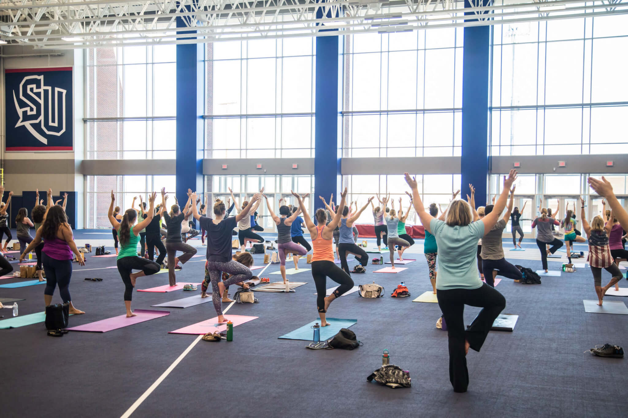 Shenandoah University Hosts ‘Mindful Morning,’ April 14 Community participates in first-ever wellness event at the James R. Wilkins, Jr. Athletics & Events Center