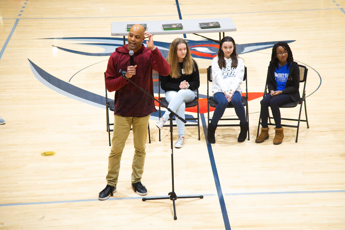 Poetry Slam Brings Students To Shingleton Court Poetry & Basketball Merge At MLK Week Event Sponsored By Shenandoah’s School of Education & Leadership