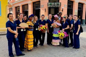 Shenandoah nursing/health students during January 2019 GEL trip to Cuba.