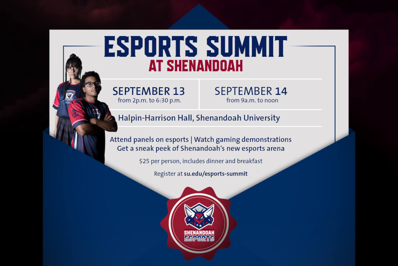 Shenandoah University’s inaugural esports summit Join us for an esports summit on September 13 & 14, 2019