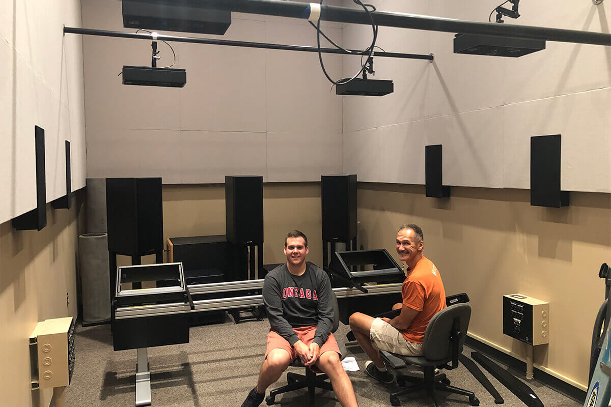 O’Neill ’92 and Frey ’19 Install Immersive Audio Dolby Atmos Suite