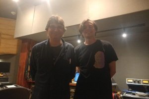 Shenandoah MPRT Christopher Fenton '19 and famed recording engineer Steve Albini.