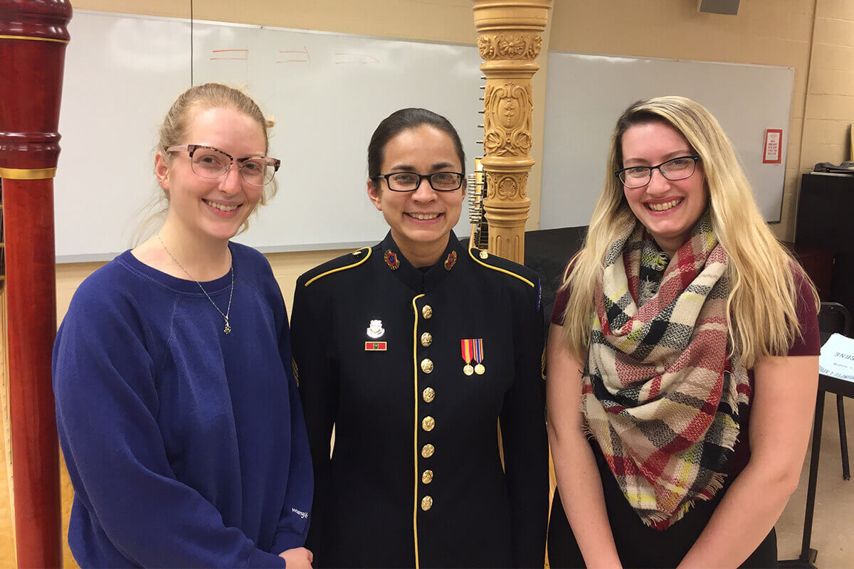 Harp Students Participate in Masterclass with Staff Sergeant Grace Bauson