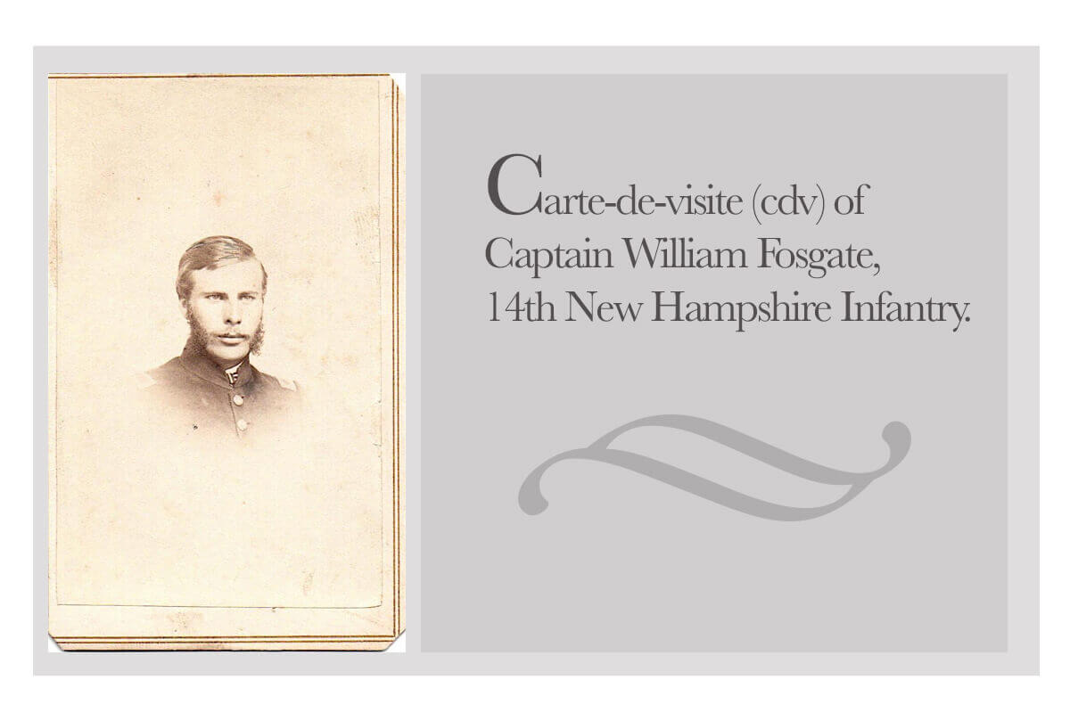 Artifact of the Quarter | March 2020 Carte-de-visite (cdv) of Captain William Fosgate, 14th New Hampshire Infantry