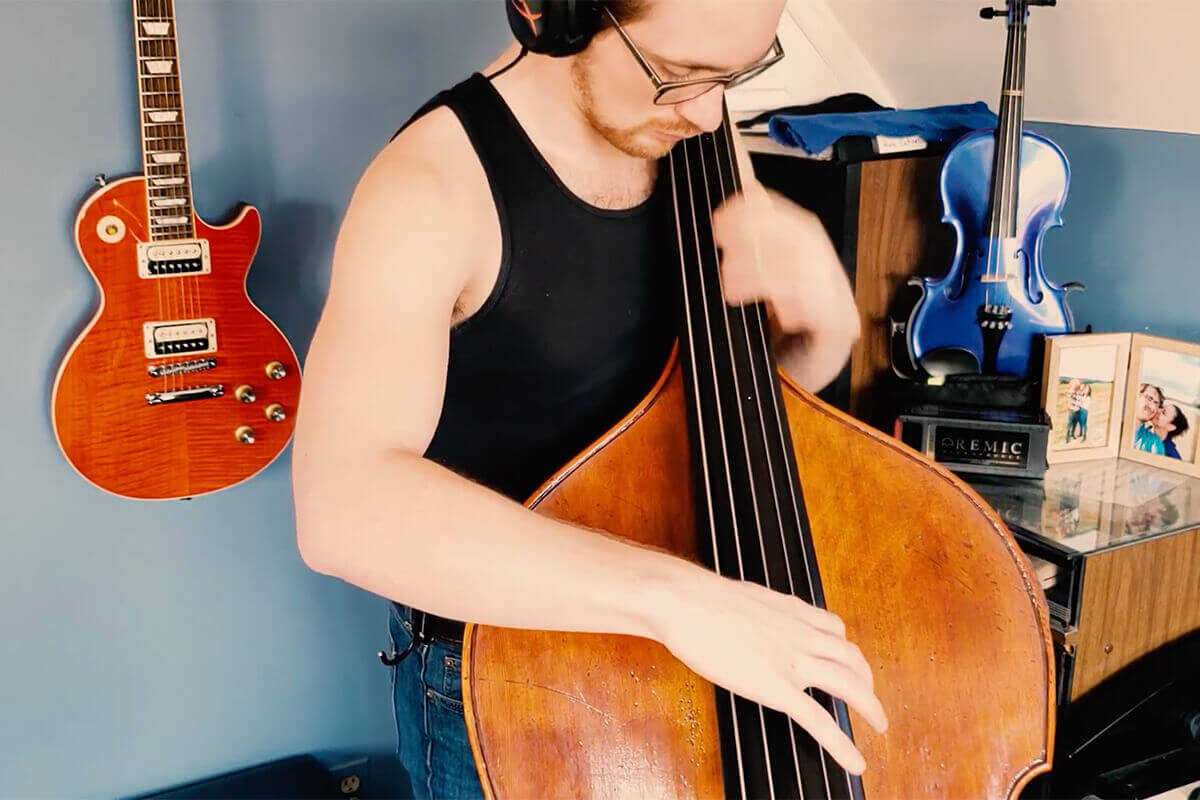 Catinella ’20 Performs Van Halen’s ‘Cathedral’ on Solo Bass