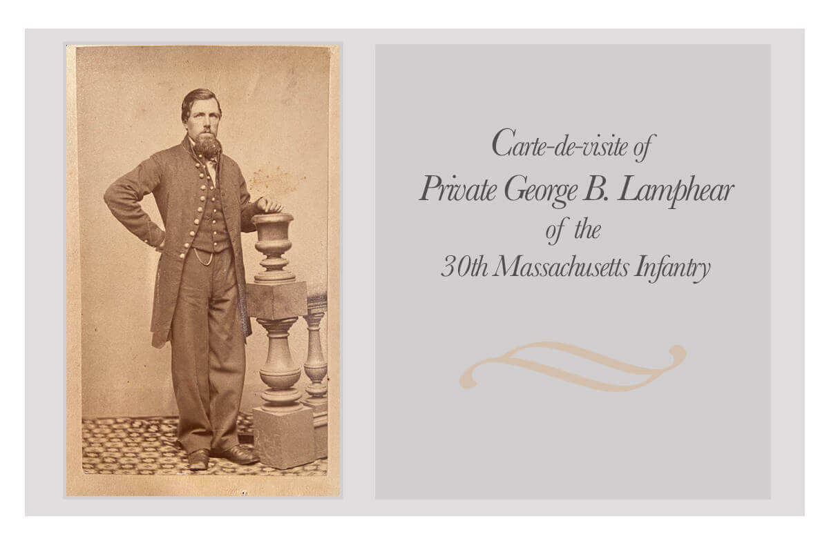 Artifact of the Quarter | June 2020 Carte-de-visite (cdv) of Private George B. Lamphear