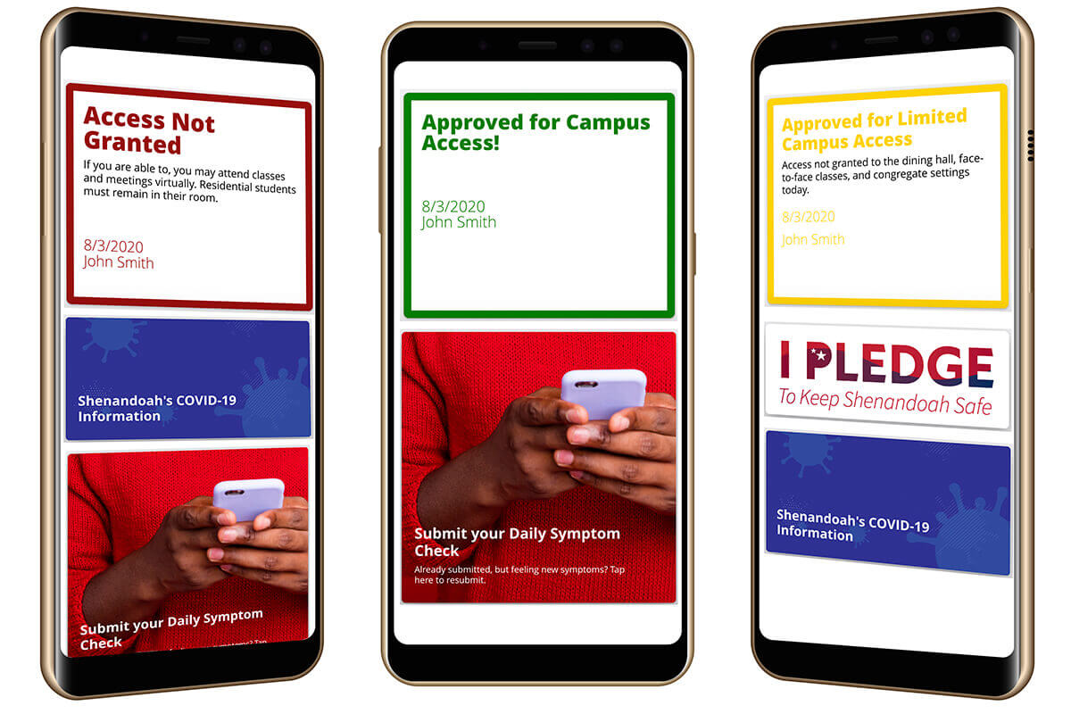 It’s Time to Download Your Shenandoah Go App Everyone Must Log Their Symptoms 14 days Before Campus Arrival