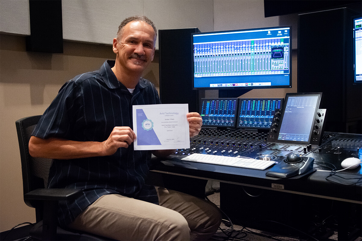 O’Neill ’92 Attends Audio Education Conferences and Furthers Training During Summer Months