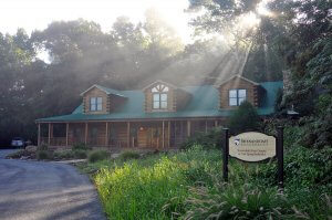 Image of the lodge at the Shenandoah University River Campus at Cool Spring Battlefield in Clarke County, Virginia.