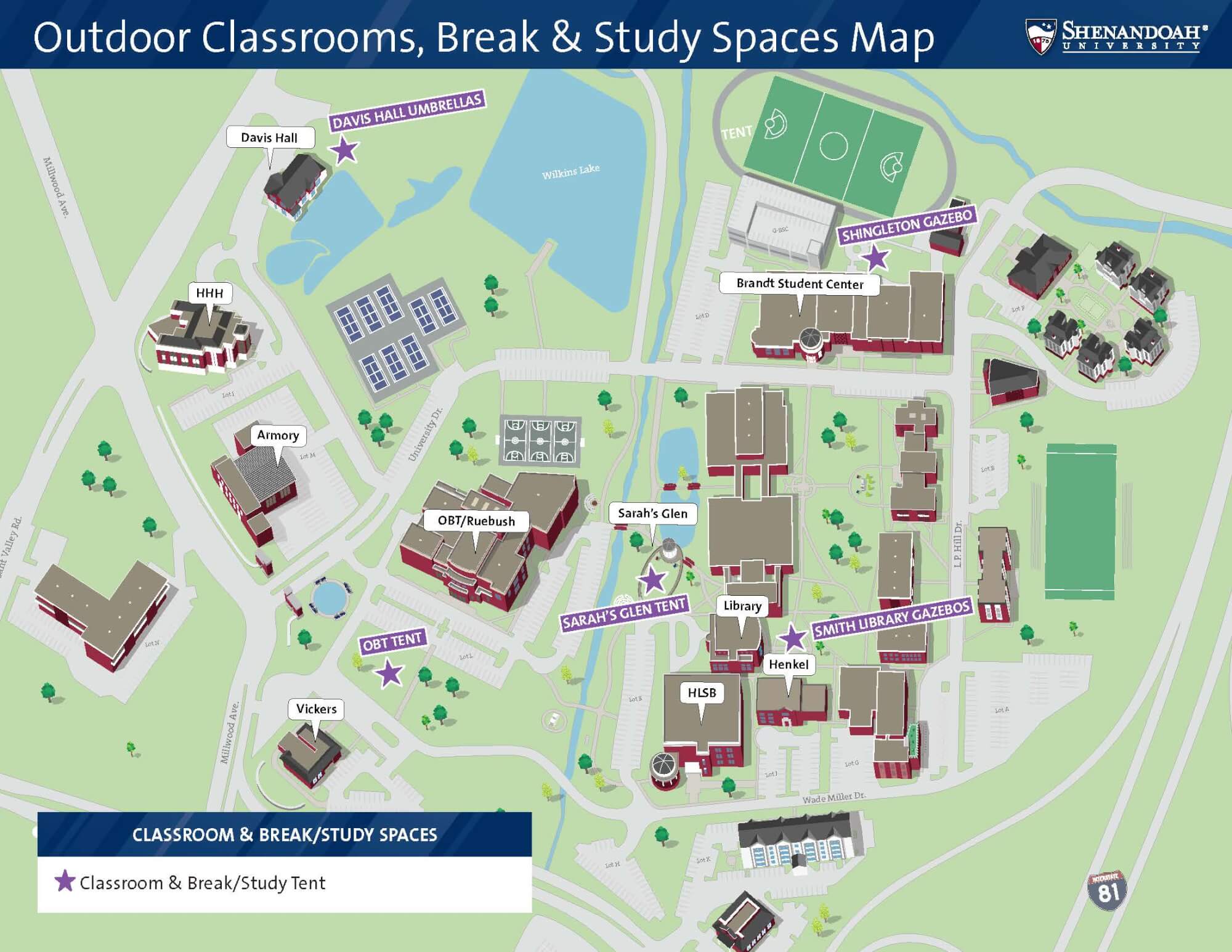 New Outdoor Learning Spaces in Place for The Fall - Shenandoah University