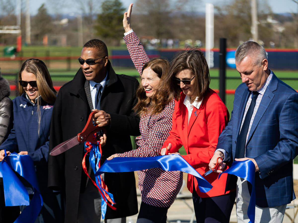 Shenandoah University, Winchester Celebrate Ballfield Renovations Ribbon cutting commemorated recent upgrades to Bridgeforth, Rotary fields