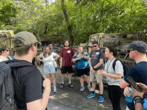 Shenandoah University students and staff at a Disney World immersive storytelling workshop