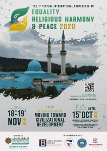 Flyer for International Islamic University Malaysia's virtual conference held in 2020 as part of the work of the Barzinji Project