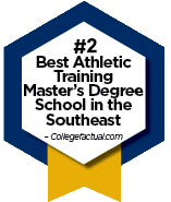 #1 Best Athletic Training Master's Degree School in the Southeast