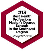#13 Best Health Professions Master's Degree Schools in the Southeast Region