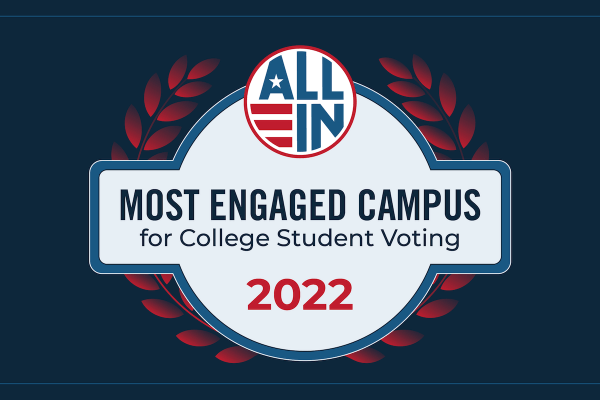 Shenandoah University Is a 2022 ALL IN Most Engaged Campus for College Student Voting