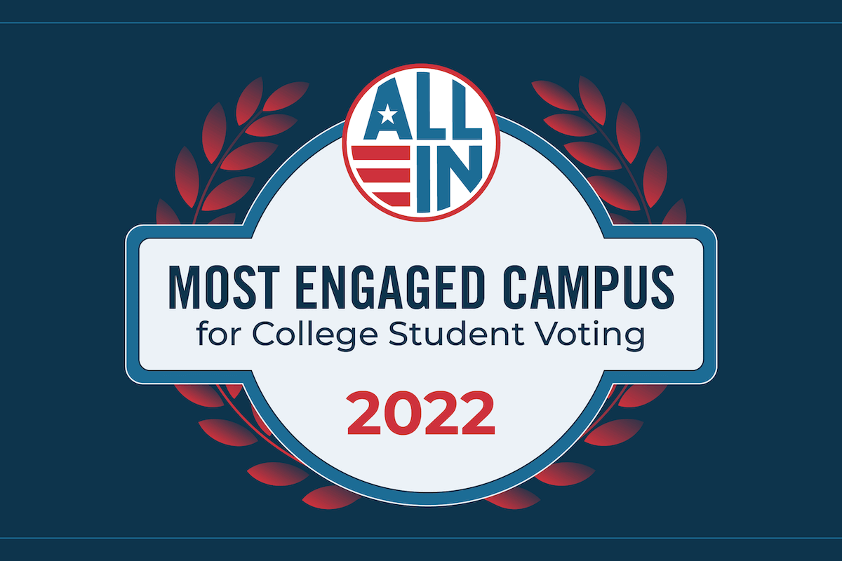 Shenandoah University Is a 2022 ALL IN Most Engaged Campus for College Student Voting SU is One of 394 Colleges Recognized for its Efforts to Increase Nonpartisan Democratic Engagement in the 2022 Election