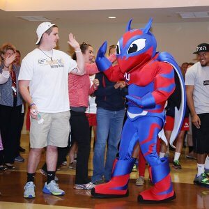 Buzzy greeting admitted first-year students