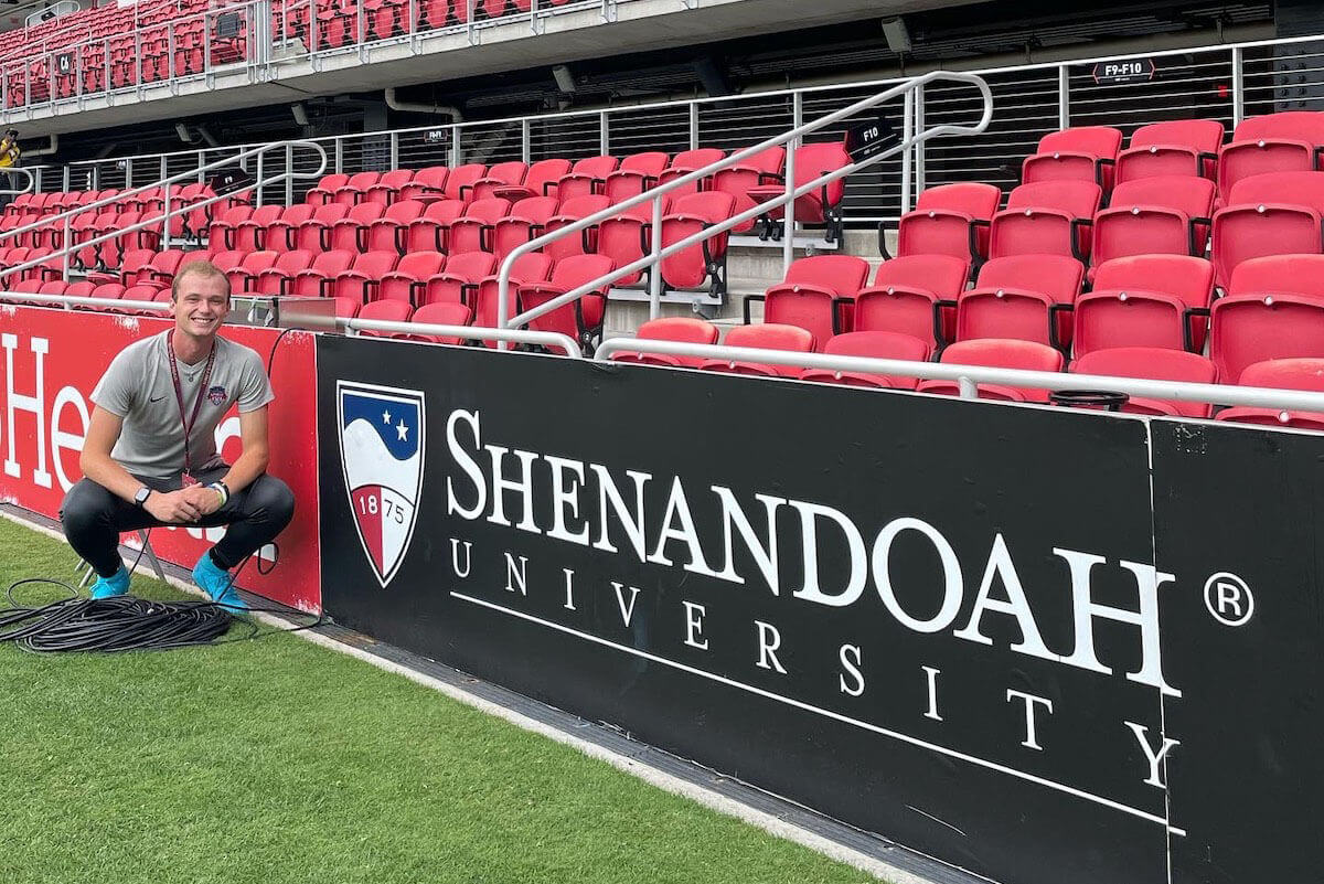 Shenandoah Student Has Rewarding Experience During Internship With Washington Spirit Patrick Maneval ’23 Worked With Pro Soccer Players As A High-Performance Coaching Intern