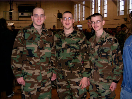 Ingavo, Kenney, McPeak prior to Afghanistan deployment in 2004