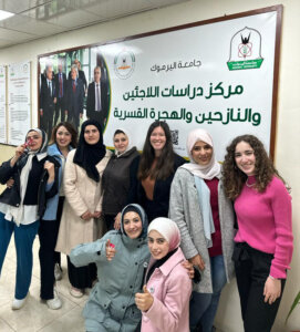 Students from Shenandoah University and Yarmouk University pose for a group photo
